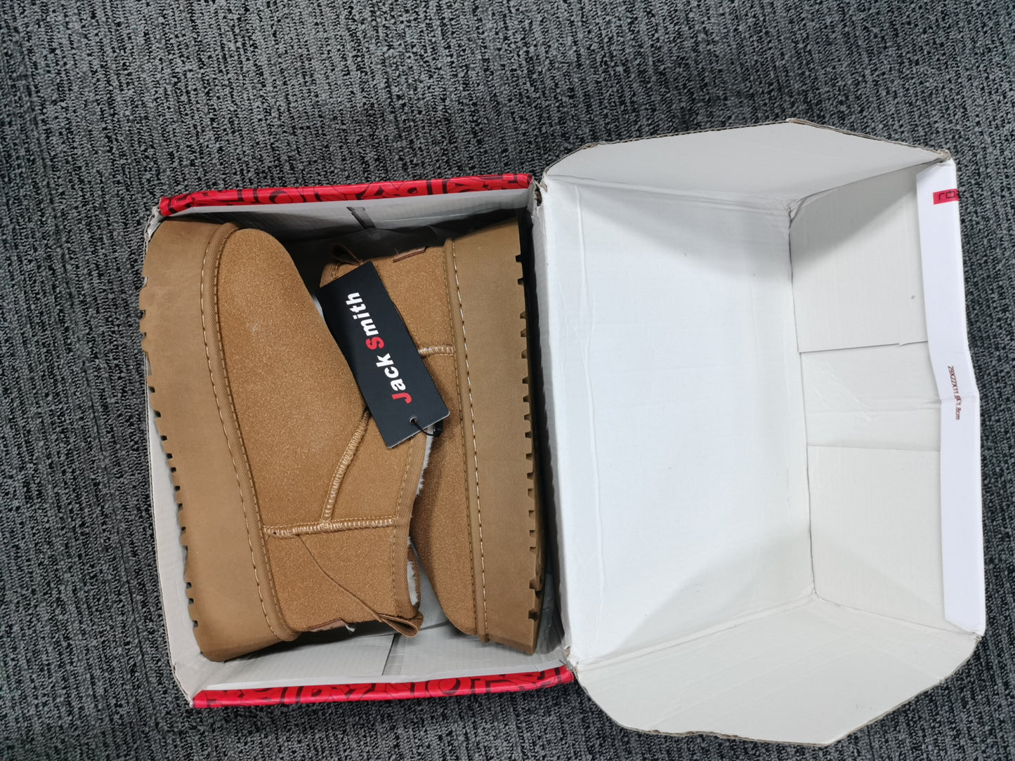 JACK SMITH Snow Boots for Women Genuine Suede Faux Fur Lining Classic Water Resistant Anti-Slip Warm Winter Booties Slip On Memory Foam Comfort Short Ankle Boots Low Boots