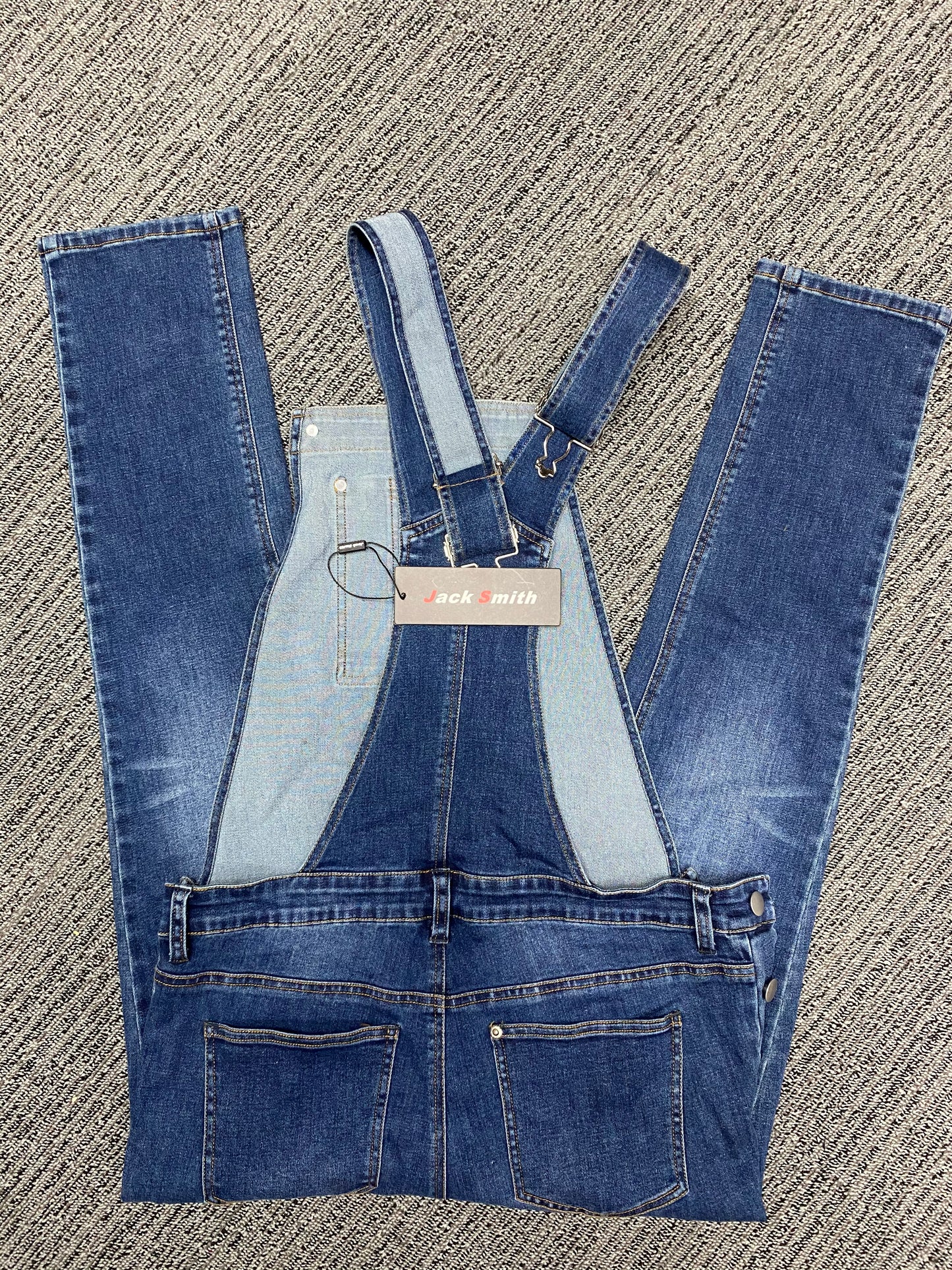 JACK SMITH 90s Retro Dungaree Utility Denim Jumpsuit Overalls